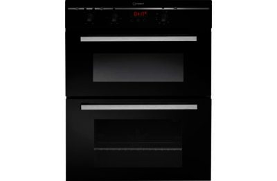 Indesit FIMU23BK Double Electric Oven - Black